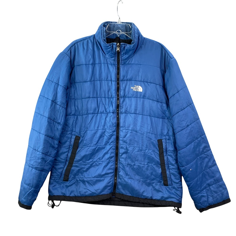 The North Face Puffer Jacket Men XL Blue Ripstop Outdoor Gorpcore Academia Coat